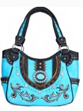 Turquoise Western Conceal Carry Purse